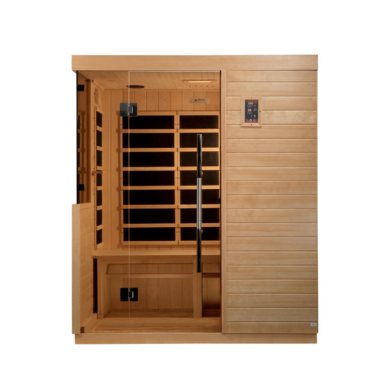 Dynamic Bilbao 3-person Ultra Low EMF FAR Infrared Sauna (Canadian Hemlock)