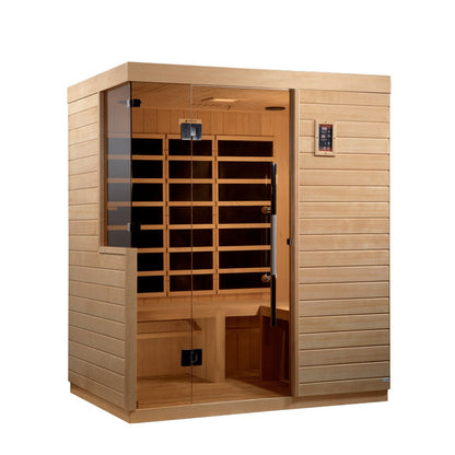 Dynamic Bilbao 3-person Ultra Low EMF FAR Infrared Sauna (Canadian Hemlock)