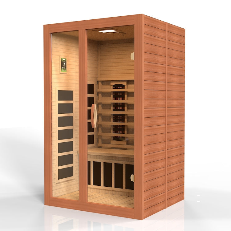 Dynamic Santiago 2-Person Full Spectrum  Near Zero EMF FAR Infrared Sauna (Canadian Hemlock)