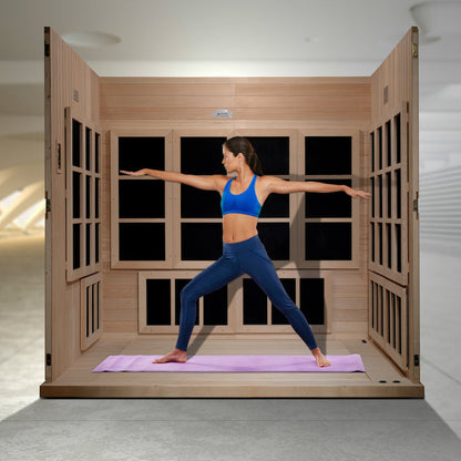 Dynamic Catalonia 8-person Ultra Low EMF FAR Infrared Sauna (Canadian Hemlock)