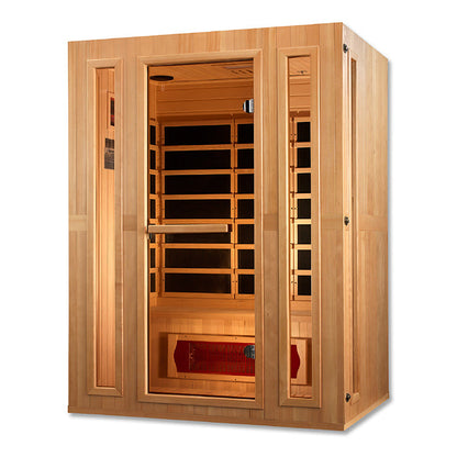 Maxxus Trinity 3-Person Corner Low EMF FAR Infrared Sauna (Canadian Hemlock)